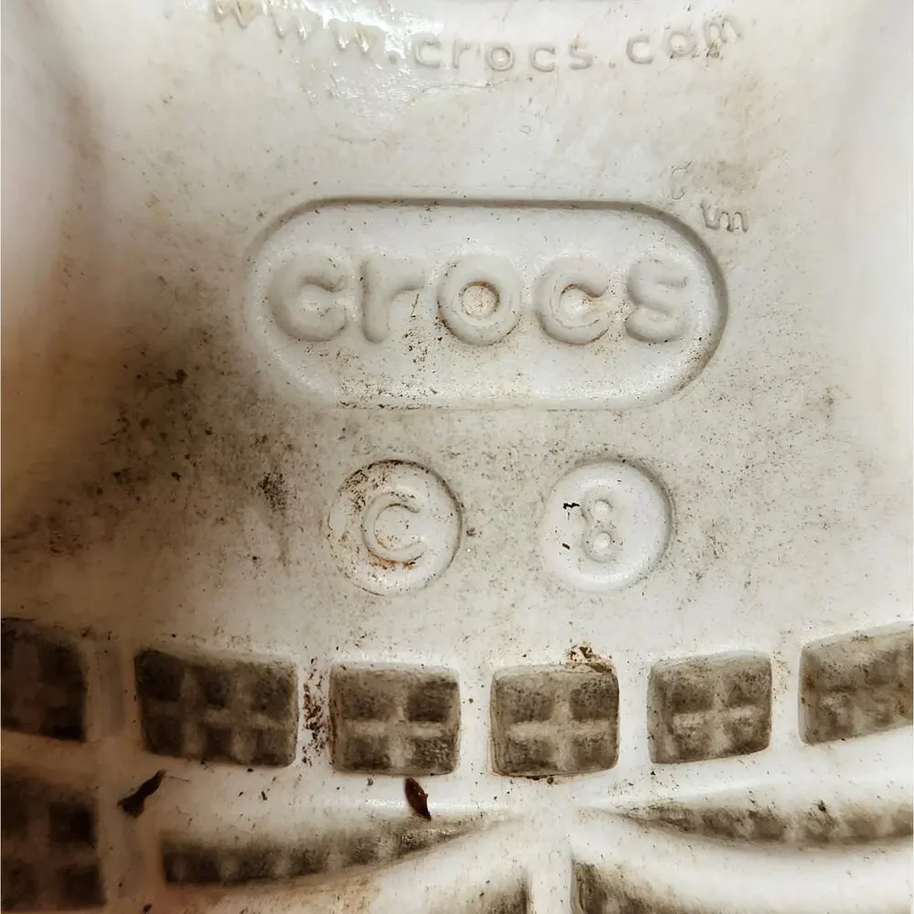 Crocs Kids Fun Lab Jojo Siwa Clogs Sandals Size 8 Toddler Glitter White